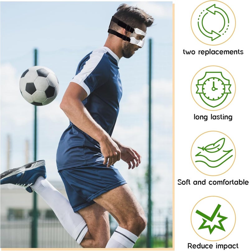 Liliful Face Mask Football Liner Pads, Basketball Face Mask Pads - Black Guard Pad with Nose Guard Replacement for Sports Protection - Softball, Baseball, Basketball - Youth, Adults, Men, Women - Image 4